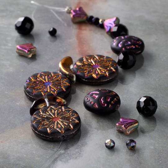 6 Pack: Metallic Sunburst Czech Glass Bead Mix by Bead Landing™